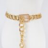 Chunky Chain Link Belt with Iron Links and Buckle