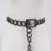 Chunky Chain Link Belt with Iron Links and Buckle
