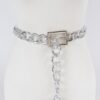 Chunky Chain Link Belt with Iron Links and Buckle
