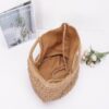 Faux Straw Woven Tote with Handmade Handle