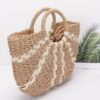 Faux Straw Tote – Woven Palm-Leaf Beach Bag