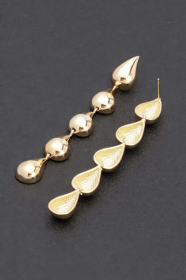 Multi Teardrop Earrings – Gold-Dipped Cascading Design
