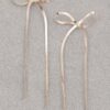 Snake Chain Ribbon Drop Earrings – Gold-Dipped