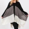 Three Tones Ruana – Tri-Color Open-Front Knit