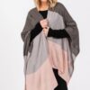 Three Tones Ruana – Tri-Color Open-Front Knit
