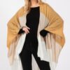 Three Tones Ruana – Tri-Color Open-Front Knit