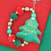 Jingle Tree Christmas Keychain with Bell Charm