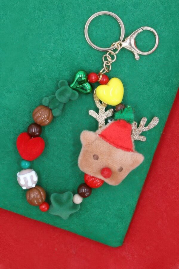 Rudolph Reindeer Keychain Bracelet – Holiday Charm