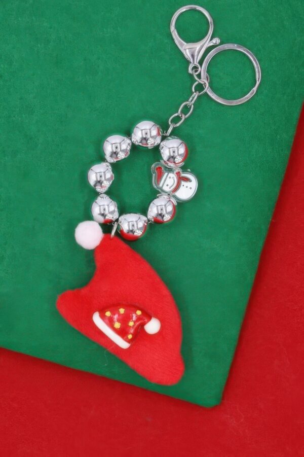 Christmas Key Chain – Jingle Bell Santa Hat Charm