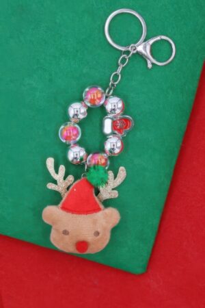 Christmas Key Chain – Reindeer Santa Charm