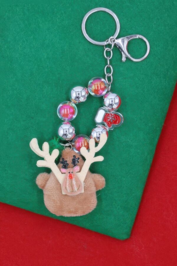 Christmas Key Chain – Reindeer Santa Charm