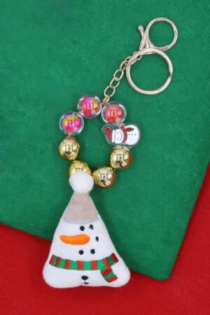 Snowy Season Christmas Keychain – Festive Charm