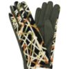 Geometric Embroidered Smart Touch Gloves – Multicolor