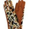 Geometric Embroidered Smart Touch Gloves – Multicolor