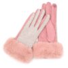 Faux Fur Cuff Smart Touch Gloves – Mixed Color