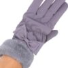 Smart Touch Fleece Gloves with Faux Fur Cuff & Bow