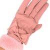Smart Touch Fleece Gloves with Faux Fur Cuff & Bow