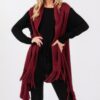 Lightweight Embossed Dotted-Line Tassel Knit Vest