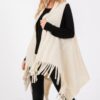 Lightweight Embossed Dotted-Line Tassel Knit Vest