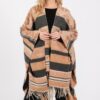 Aztec Fringe Ruana – Lightweight Polyester Wrap