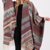 Aztec Fringe Ruana – Lightweight Polyester Wrap