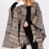 Aztec Fringe Ruana – Lightweight Polyester Wrap