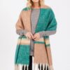 Brushed Multi-Color Stripe Scarf with Fringe