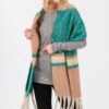 Brushed Multi-Color Stripe Scarf with Fringe