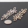Gem-Accented Flower Petal Drop Earrings