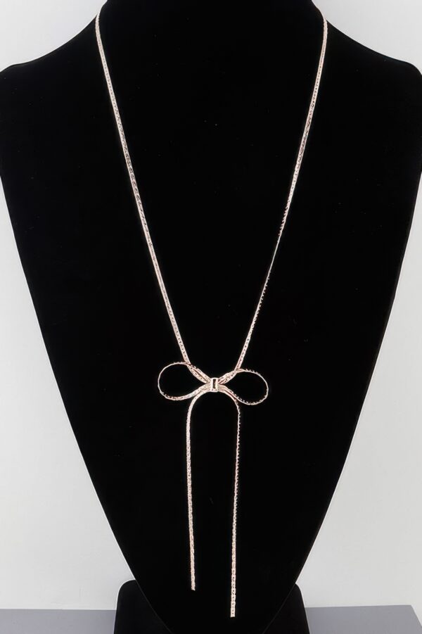 Bow Necklace – Delicate Pendant on 18″ Chain