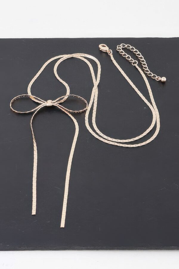Bow Necklace – Delicate Pendant on 18″ Chain