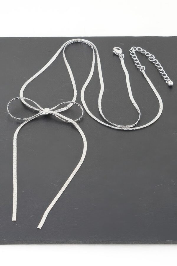 Bow Necklace – Delicate Pendant on 18″ Chain