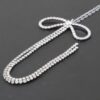 Rhinestone Bow Necklace – 16″ Dainty Crystal Bow