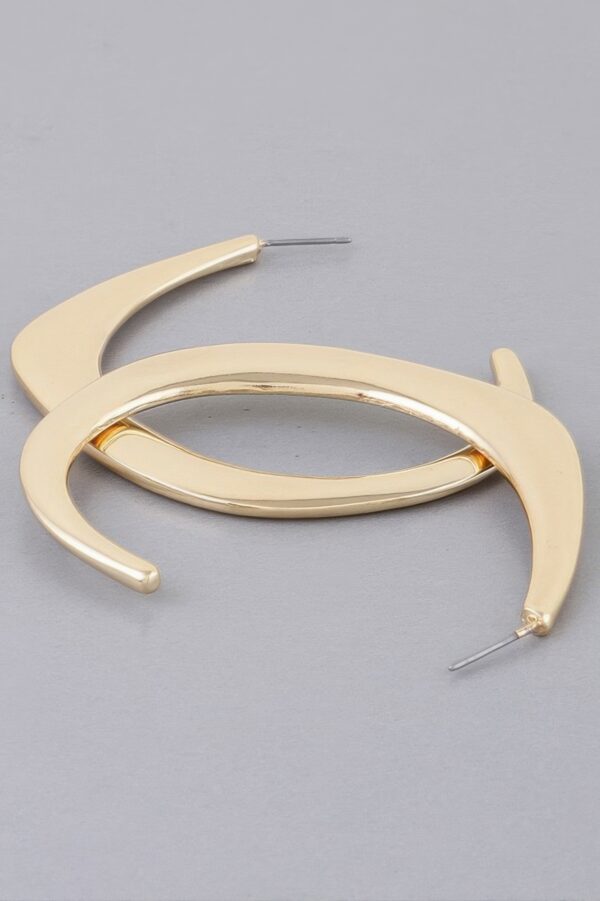 Hoop Earrings – Sleek Metal 2″ x 2.4″