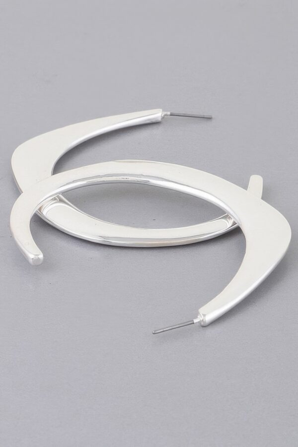 Hoop Earrings – Sleek Metal 2″ x 2.4″