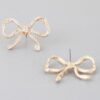 Rhinestone Bow Stud Earrings – Sparkling Bow Accent