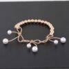 Faux Pearl Bloom Bracelet – Floral-Inspired Cuff