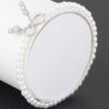 Faux Pearl Bracelet with Rhinestone Bow Accent