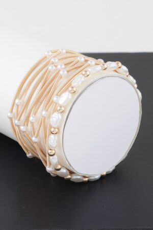 Faux Pearl Classic Bracelet – Polished Round Design