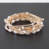 Faux Pearl Classic Bracelet – Polished Round Design