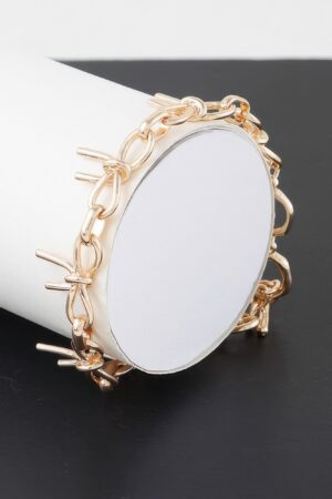Bow Chain Bracelet with Centered Bow Charm