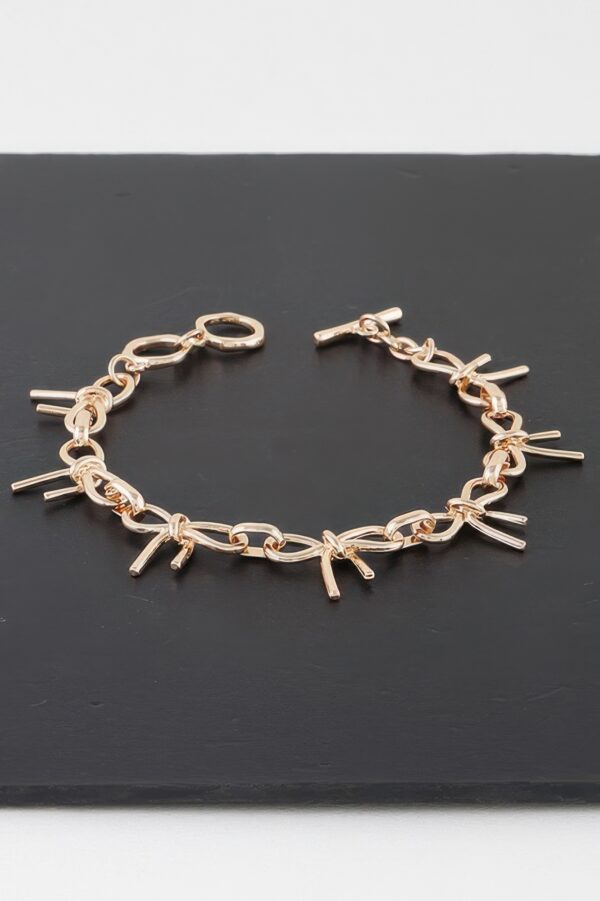 Bow Chain Bracelet with Centered Bow Charm