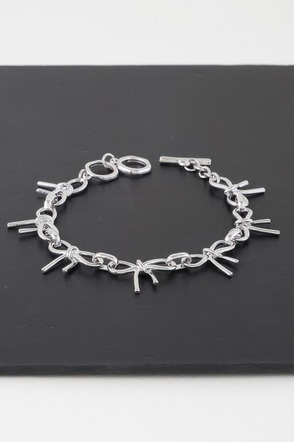 Bow Chain Bracelet with Centered Bow Charm