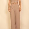 Tailored Button-Front Vest & Wide-Leg Pants Set