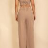 Tailored Button-Front Vest & Wide-Leg Pants Set