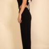 Tailored Button-Front Vest & Wide-Leg Pants Set