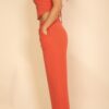 Tailored Button-Front Vest & Wide-Leg Pants Set
