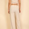 Tailored Button-Front Vest & Wide-Leg Pants Set