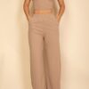 Smocked Bralette & Wide-Leg Pants Two-Piece Set