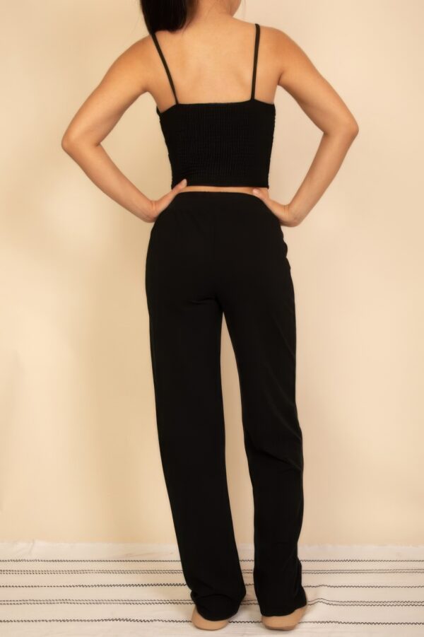 Smocked Bralette & Wide-Leg Pants Two-Piece Set